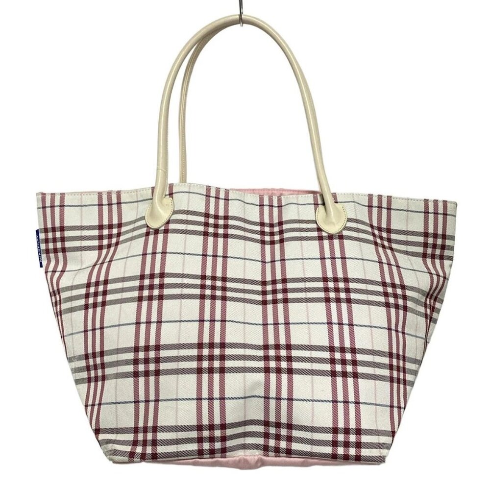 Burberry Blue Label - White Bordeaux Multi Nylon Leather Handbag - Picture 3 of 8